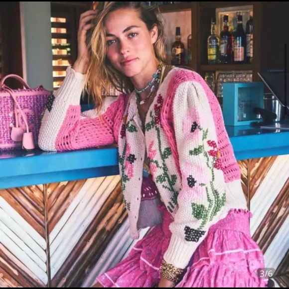 Pretty in Pink Crochet Cardigan NWT - Picture 2 of 11